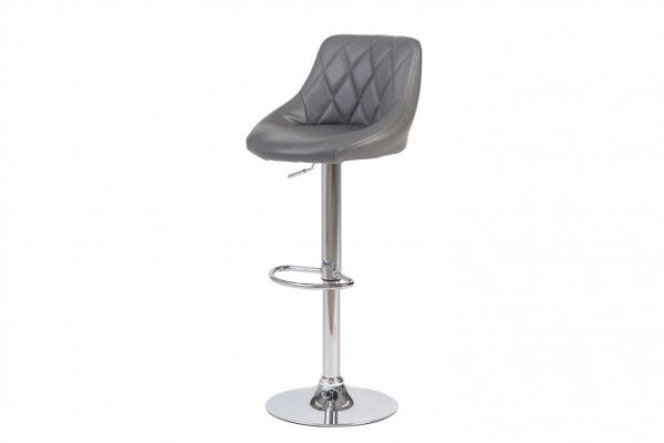 4fa12f7b2e57488e68e39f550adcc0c4.jpg Bar stool Saloon 48x86x49 cm, upholstery color gray, legs chrome