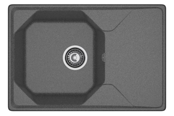 Inset sink with drainer GRANFEST Unique GF-U-740L 74x50x20 cm