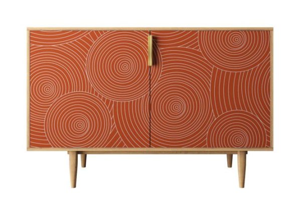 Line chest of drawers with 2 doors