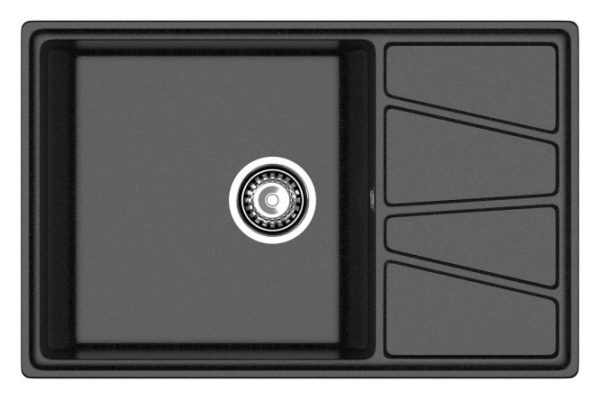 Inset sink with wing GRANFEST Vertex GF-V-780L 78x50x20 cm