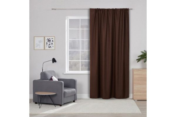 Ribbon curtain ESTUDI BLANCO Brenda 200x280 cm, 1 piece, chocolate color