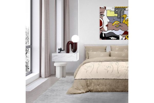 Bed linen set Violet Montmartre Ranfors 200x220 cm, Euro