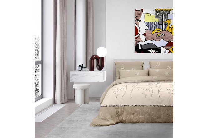 Bed linen set Violet Montmartre Ranfors 200x220 cm, Euro