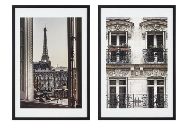 Set of framed posters Architecture Paris 64x94 cm