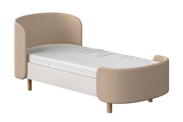 Teenage bed Kidi soft 80x180 cm color white, beige