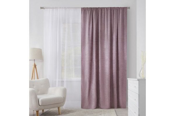 Ribbon curtain ESTUDI BLANCO Basile 200x280 cm, 1 piece, color light lilac