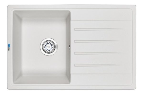 Inset sink with drainer GRANULA Standart 7602 76x50x19 cm