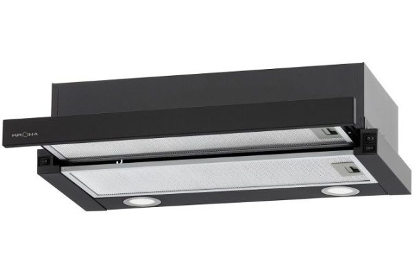 Hood KRONAsteel Kamilla T 600 black color black, 59.7x16.2x30 cm