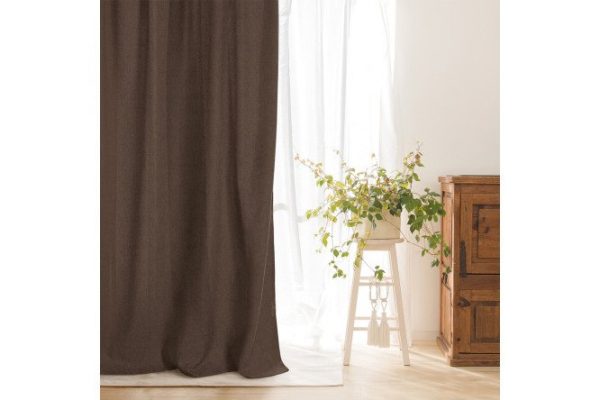 Matting curtain 200x270 cm, chocolate color