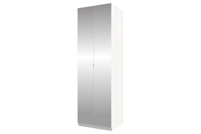 Wardrobe 2-door Oscar Lila 75x236x60 cm, light ash Anchor, front - mirror