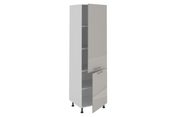 Set of fronts for Amika cabinet-case, pearl gray glossy color