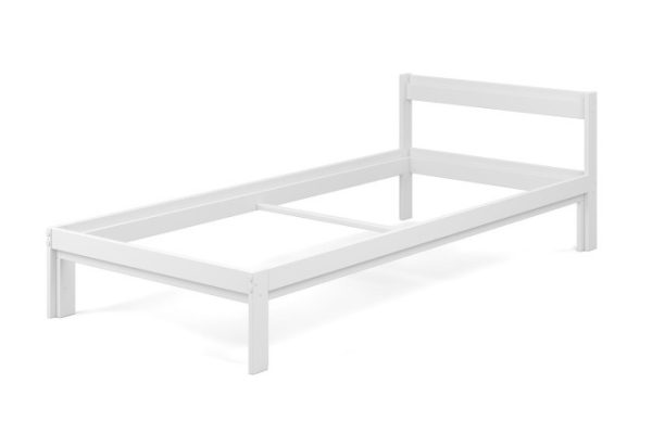 Bed frame Irene white textured 140x200 cm