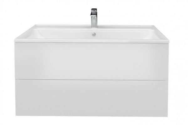 Vanity unit with sink Marka One Mix Elena 79 cm, white gloss