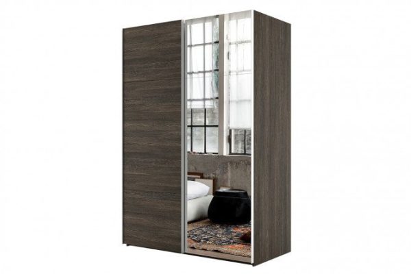 Sliding wardrobe 2-door Comet 180x240 cm wenge Mali, wenge Mali facades, mirror