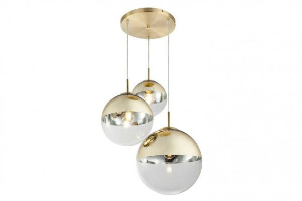 Pendant lamp TOPLIGHT Glass gold 6 sq.m., 51x120x51 cm, E27