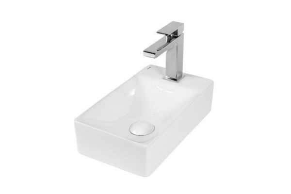 Countertop washbasin BOND Cube S12-380L left Countertop, 37.5x10x21.5 cm