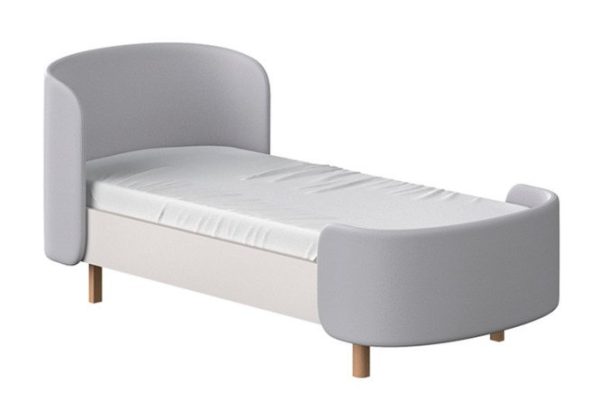 Teenage bed Kidi soft 80x180 cm color white, gray