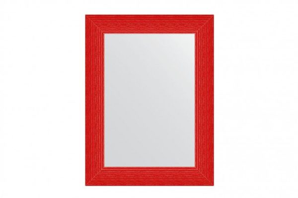 Wall mirror in a baguette frame EVOFORM BY 3901 red wave 60x80 cm