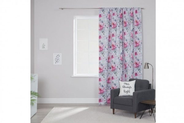 Ribbon curtain ESTUDI BLANCO Alba 200x280 cm, 1 piece, white/pink/violet/gray