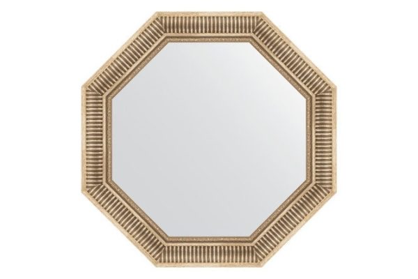 Wall mirror in a baguette frame EVOFORM Octagon BY 3816, silver aqueduct 77.8x77.8 cm