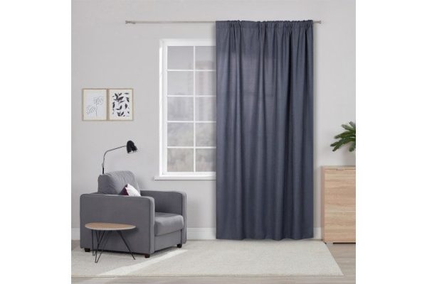 Ribbon curtain MICASA Lorette 200x280 cm, 1 piece, dark gray