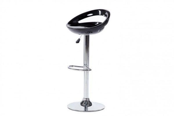 53f1eab15442ebc8bedb8243a227739b.jpg Bar stool Smiley 46x98x45 cm, black, chrome