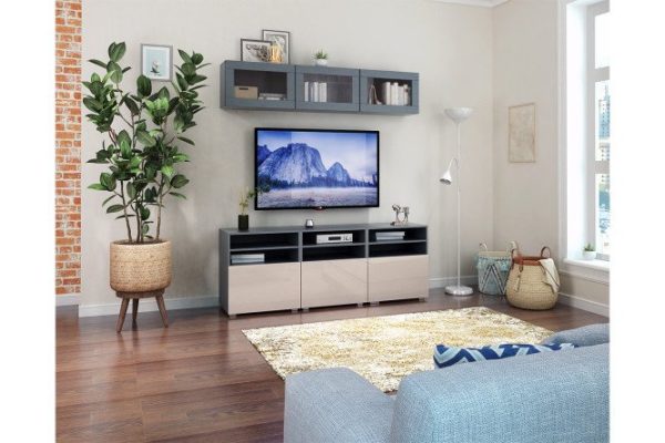 5436bbykxwaa0ufvob20awhp8wiuiir1.jpg Living room Oscar Amika with TV stand and wardrobe with push-to-open doors