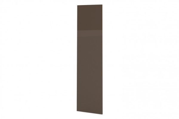 Decorative overlay Amika 57.6x228 cm, truffle brown glossy color