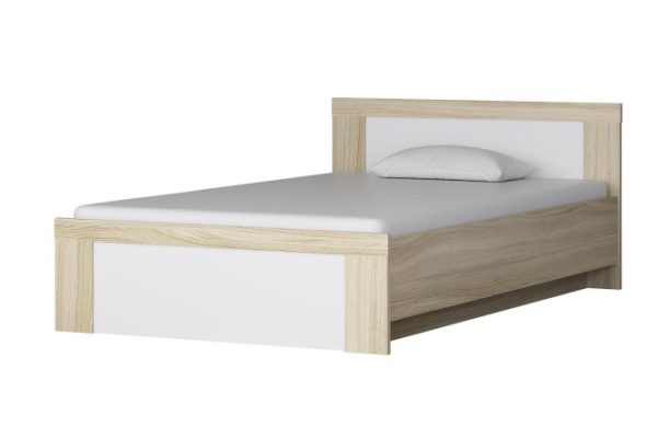Bed Delta next 120x200 cm color shimo ash light, white