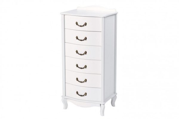 Narrow chest of drawers Athena milky oak