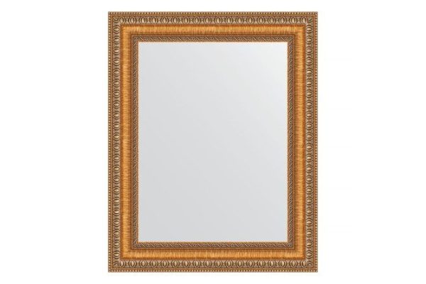 Wall mirror in a baguette frame EVOFORM BY 3010 gold beads on bronze 41x51 cm