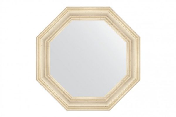 Wall mirror in a baguette frame EVOFORM Octagon BY 7365, etched silver 74x74 cm