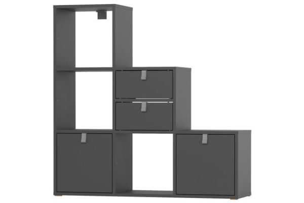 Shelf rack 6 sections Bricks anthracite
