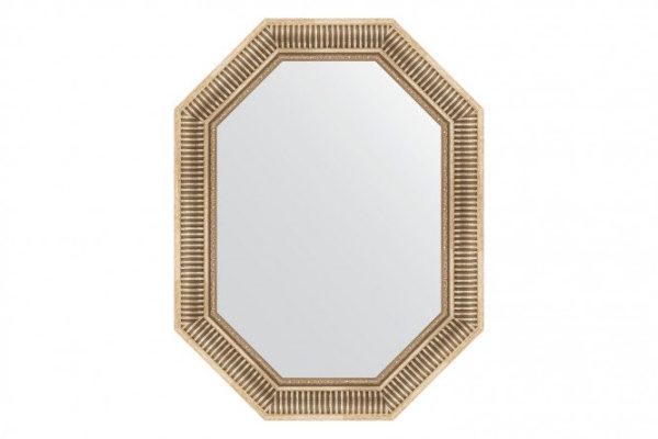 Wall mirror in a baguette frame EVOFORM Polygon BY 7203, silver aqueduct 67x87 cm
