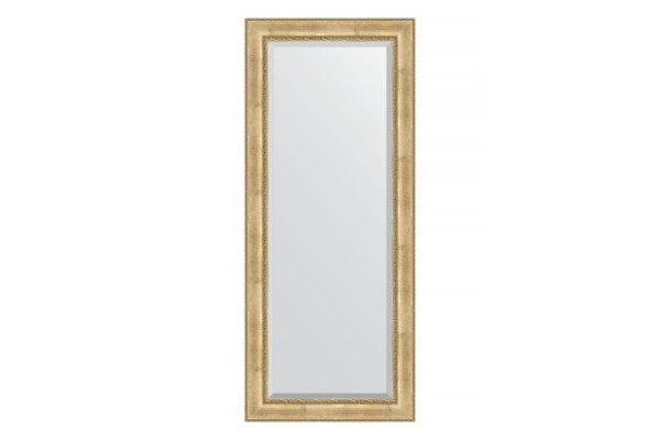 Floor mirror with bevel in a baguette frame EVOFORM BY 6138 aged silver with ornament 87x207 cm