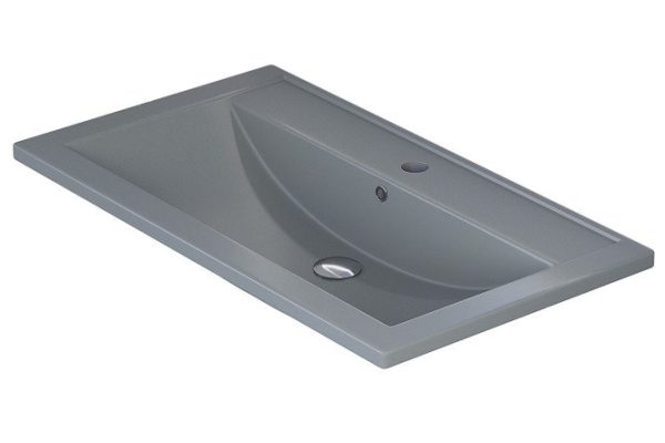 Bathroom sink Foster Quartz 291030037 Semi-recessed, 80x17.5x45.5 cm