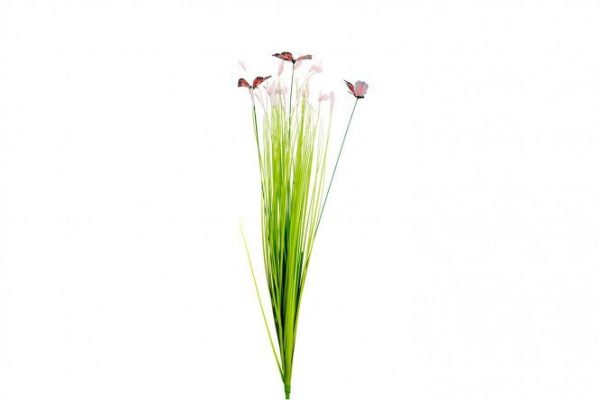 Artificial grass stems with butterflies 70 cm