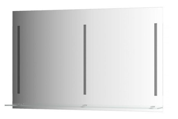 Wall mirror EVOFORM Ledline-S with shelf and 3 built-in LED lights, BY 2168 120x75 cm