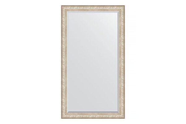Floor mirror with bevel in a baguette frame EVOFORM BY 6176 vignette silver 115x205 cm