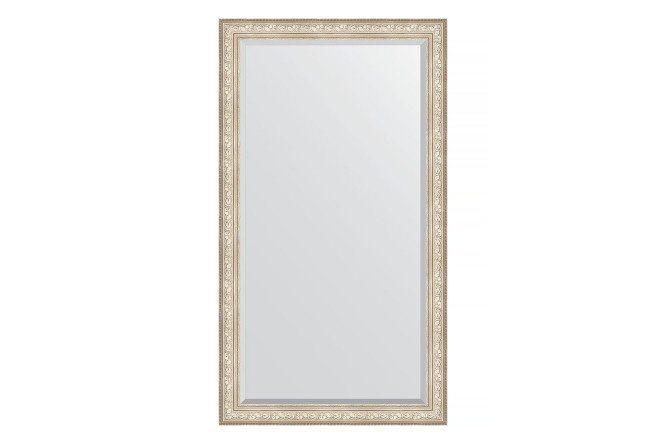 Floor mirror with bevel in a baguette frame EVOFORM BY 6176 vignette silver 115x205 cm