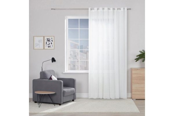 Tulle with eyelets MICASA Dalia 300x280 cm, 1 piece, champagne color