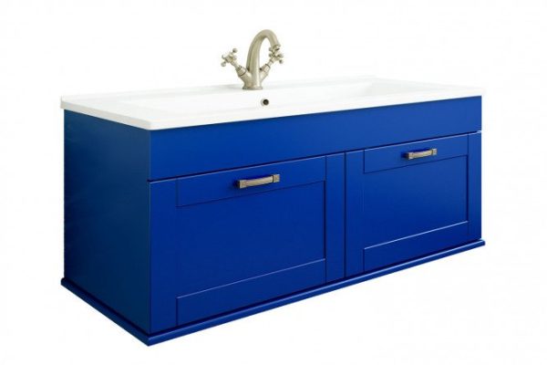Wall mounted sink cabinet Sanflor Vanessa 102.8 cm, indigo color
