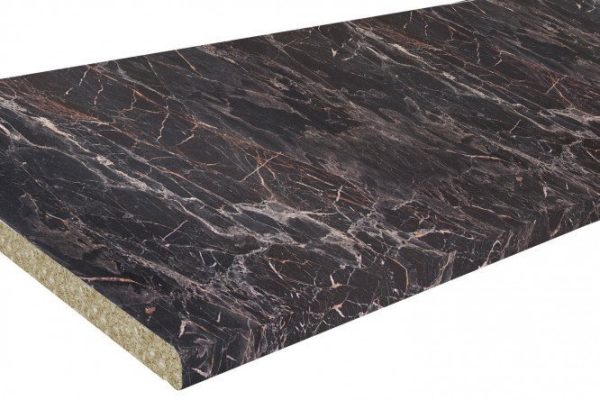 Tabletop Marquina marble black 240x60x2.7 cm
