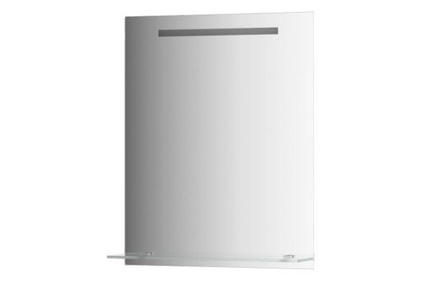 Wall mirror EVOFORM Ledline-S with shelf and built-in LED lamp, BY 2154 60x75 cm