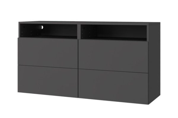 Cabinet Oscar Line 120x64x40 4 drawers and 2 shelves, anthracite