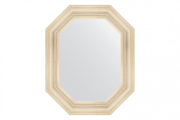 Wall mirror in a baguette frame EVOFORM Polygon BY 7210, etched silver 64x79 cm