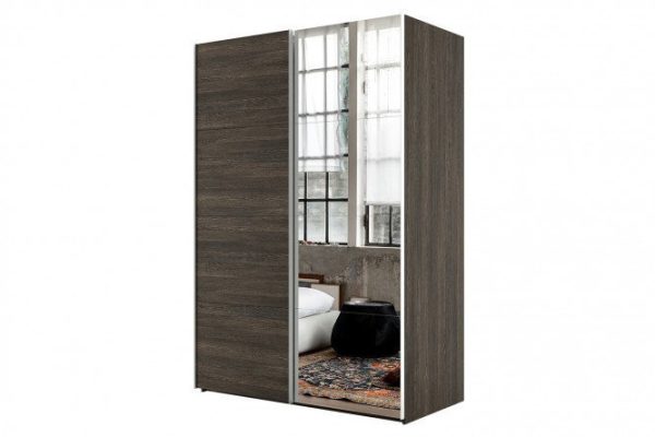 Sliding wardrobe 2-door Comet 180x220 cm wenge Mali, wenge Mali facades, mirror
