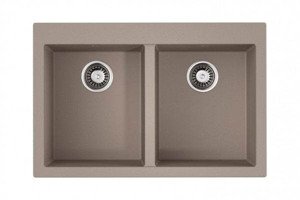 Inset sink OMOIKIRI Bosen 80-2-SA 4993838, champagne 80x53x20 cm
