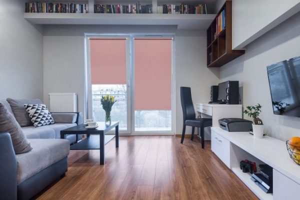 Roller blind COMFORT Plain color dusty rose, 200x175 cm