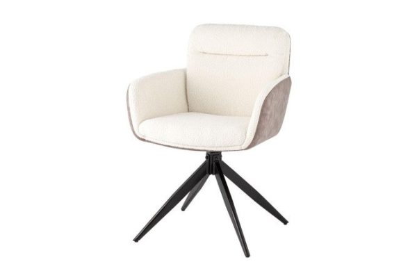 Waldo swivel dining chair with armrests 60x87x66.5 cm